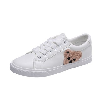 Winwin Company 簡約可愛小熊白色運動休閒鞋 YT_RC1004