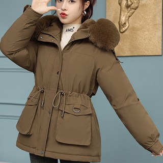 Banya Story 女款刷毛內裡中長版羽絨外套 PP129