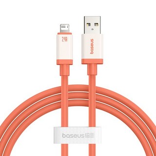 Baseus 倍思 防凍系列 USB-Lightning 2.4A 快充傳輸線, 1m, 丹霞砂岩, 1條
