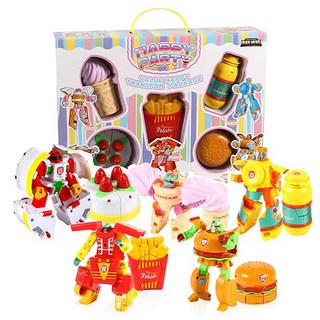 食物變形機器人 5件組, 混合顏色