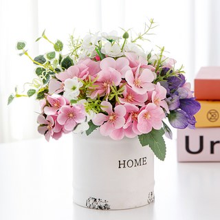 Happy Village 賽琳娜人造花盆栽, 1個, 粉色