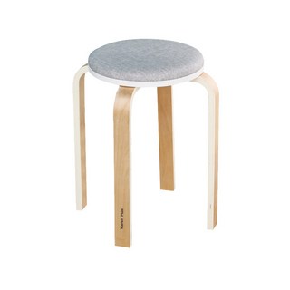 實木椅凳, 灰色的, 1個