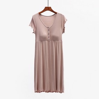 褶皺哺乳連身裙