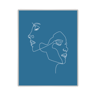 All&Art 抽象插畫圖 居家裝飾畫框 AIP73, 白色