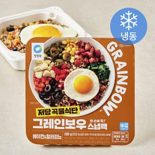 청정원 그레인보우 베이컨 & 할라피뇨 스냅팩 (냉동), 200g, 1개