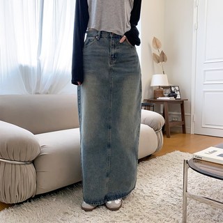 SUBI.JEANS 女款復古水洗及踝長裙 SP7332