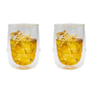 KINTO Kronos雙層玻璃杯 350ml, 2個, 透明