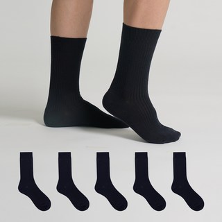 STUDIO SOCKSTOP 男士戶外美麗諾羊毛羅紋長筒襪 5雙入