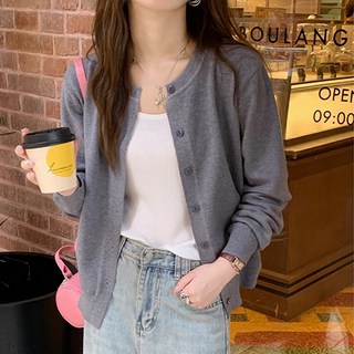 Lalaon 女款基本款簡約圓領針織外套 TSP1493