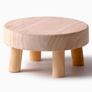 Morningscent 圓形原木盆栽架, 1個, 單色