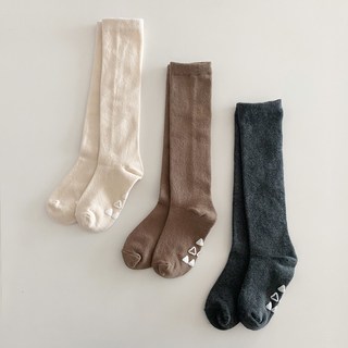 孩童素色防滑及膝襪 3雙組