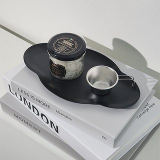 不鏽鋼藝術雲朵托盤, 黑色