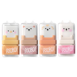 動物滾輪橡皮擦 4件組, 多色, 1組