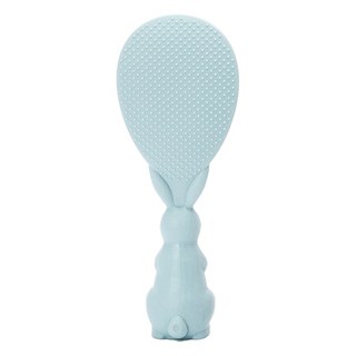 PETITLAPIN 兔子造型立式飯匙 天藍色 PP塑膠 耐熱100°C, 1支