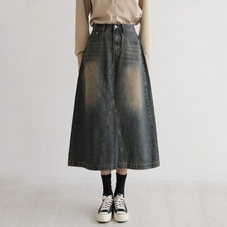 andstyle 女款 基本/短版 All Day 第2彈 日常A字牛仔長裙 264960