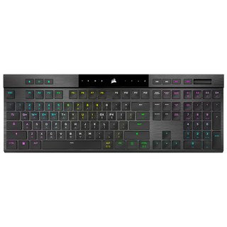 커세어 K100 AIR WIRELESS RGB Ultra Low Profile 게이밍 기계식 유무선겸용 일반형 키보드, 블랙, RGP0120