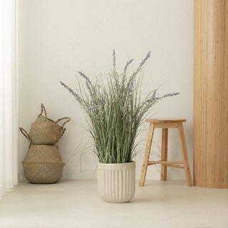 플라우스302 조화 라벤더 그라스 갈대 화분, 66cm, 1개