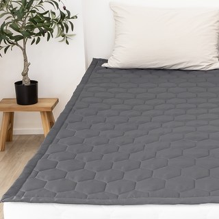 온돌왕 커버분리형 그래핀 탄소 전기요매트, 시크그레이, 슈퍼싱글(110 x 200 cm)