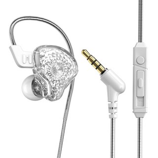 유선 인이어 고급 이어폰, 하얀투명, K2