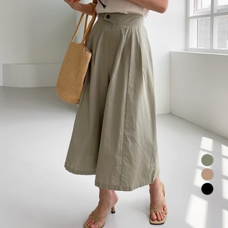 Boerie 女性單扣寬版鬆緊帶褲裙