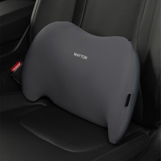 MAYTON 車用記憶棉腰靠墊, 1個, 灰色