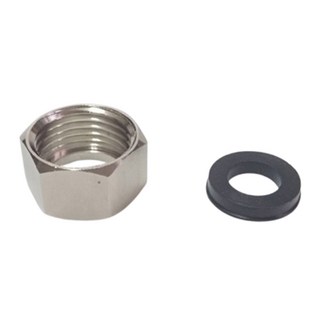 新多多小舖 四分曲管螺母+止水墊片 10個一組 適用多種管道連接, 不適用, 1入