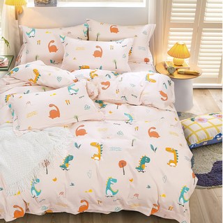 FOCA吸濕排汗天絲涼被床包組 小恐龍派對 雙人