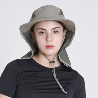 에이빅 UV 자외선차단 등산 낚시 햇빛차단 여름 플랩캡, 카키