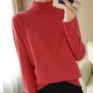 The Syrup 女款亮色基本款高領針織衫