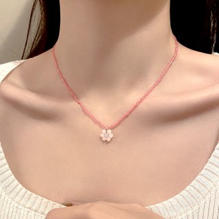 젤루나 여성용 써지컬 컬러 플라워 비즈 구슬 레이어드 패션 목걸이 M-129-B타입