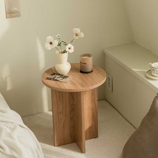 woodray 圓形邊桌 M, 橡木