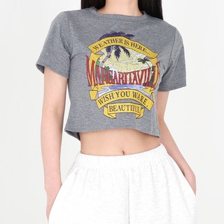 Dotif 女性復古短版短袖T恤 T24SS1-A0175