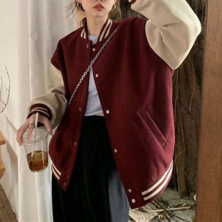 Goodif 女款百搭撞色棒球外套
