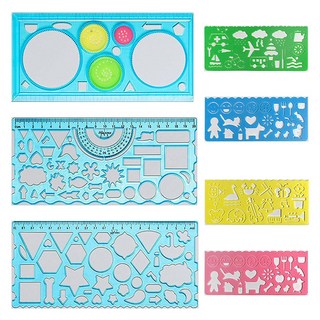 Barco Gel 圖形尺 7件組, 藍色, 1組