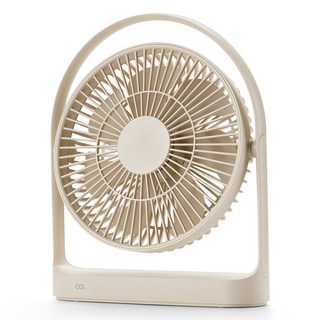 오아 라운드 무선 초강력 BLDC 모터 휴대용 충전식 탁상형 선풍기 OFN-048BE, 베이지