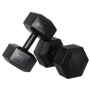 Bellica 家庭健身基本款六角啞鈴 黑色 DB-01, 10kg, 2個