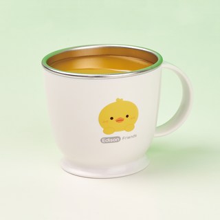 에디슨 프렌즈 논슬립 스텐 한손컵, 오리, 1개, 240ml