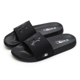 MLB 紐約洋基隊沙灘拖鞋 ABK, 全黑, 280mm​