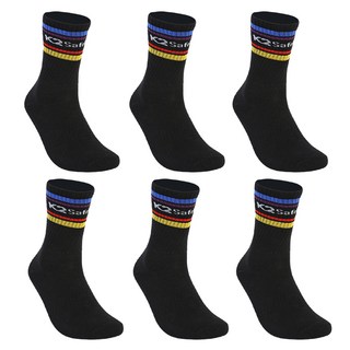 K2 Safety 女款彩色中筒襪 長筒襪, 黑色