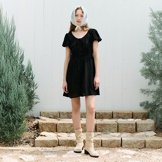 rolarola RIBBON LACE MINI ONEPIECE, Black