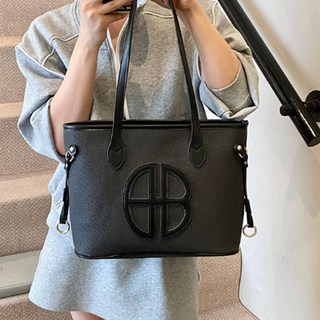 ViVEMO Logoel 皮革拼接托特兼肩背包 11415