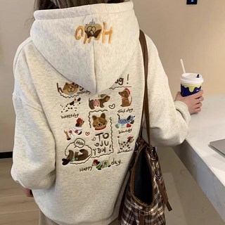 Awesomeful 女款 Posteon 刺繡大尺碼連帽T恤 A26SPT122315