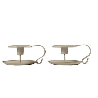 Paradiso 歐式古典設計客廳裝飾浪漫復古燭台 2入, 白色