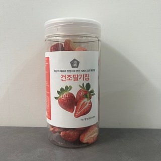 NICHIPNAECHIP 鮮活清爽罐裝冷凍乾燥草莓, 40g, 1個