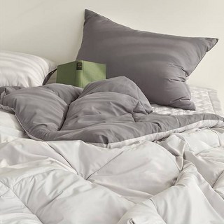 farfe 韓國製造 潔淨羽絨棉絎縫被, 風暴灰, 1個