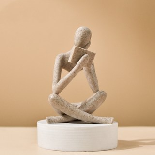 Makuwaku 感性氛圍咖啡廳書房喬遷禮物雕像 MHJ075, 銀色B