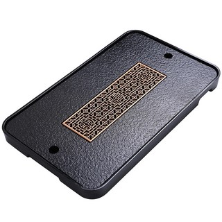 類烏金石簡約茶盤, 1個, 黑色