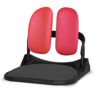 正確姿勢雙折疊網布和室椅 DF-520, 黑色(坐墊), 紅色(椅背)