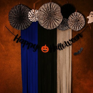 PARTYSHOW 萬聖節夜空拉花拉旗組 迷你蝙蝠模型, 1套, 混合色