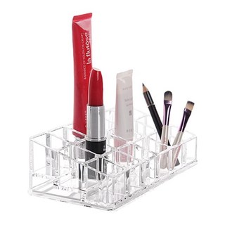bujaoppa 壓克力口紅收納盒 18格, 透明色
